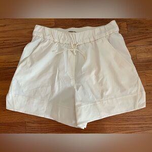 lululemon athletica Cream High Waist Shorts